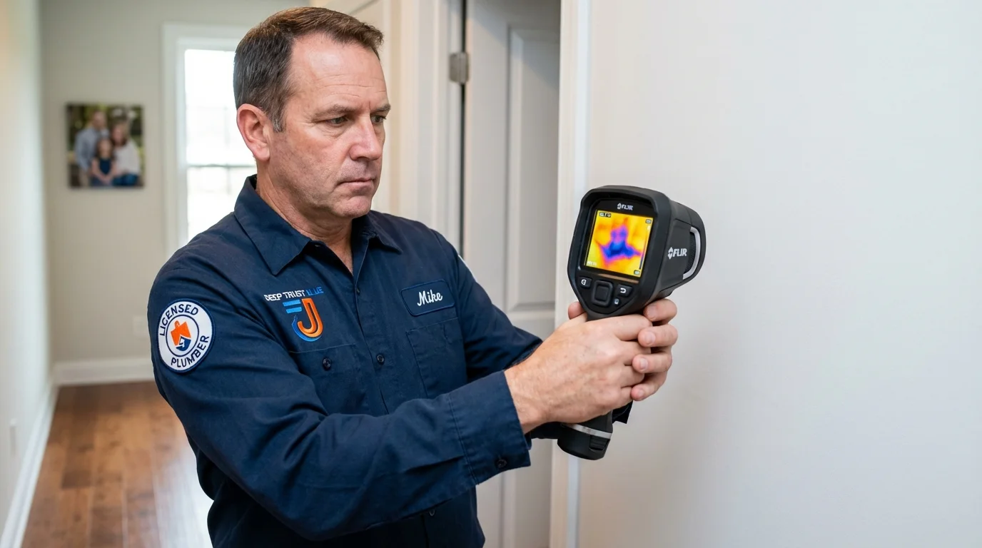 Thermal imaging leak detection by Johns Plumbing LLC in Biscoe